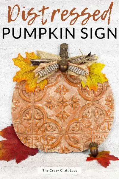 21 Best Fall Door Hangers 12 distressed pumpkin sign