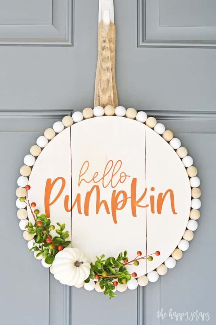 21 Best Fall Door Hangers 10 hello pumpkin door hang