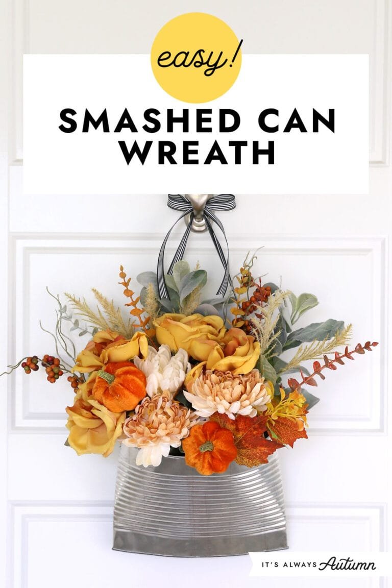 21 Best Fall Door Hangers 7 pin 1 smashed can wreath