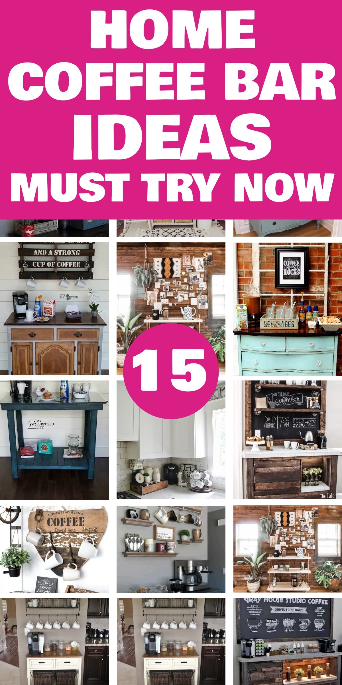 15 Adorable DIY Home Coffee Bar Ideas