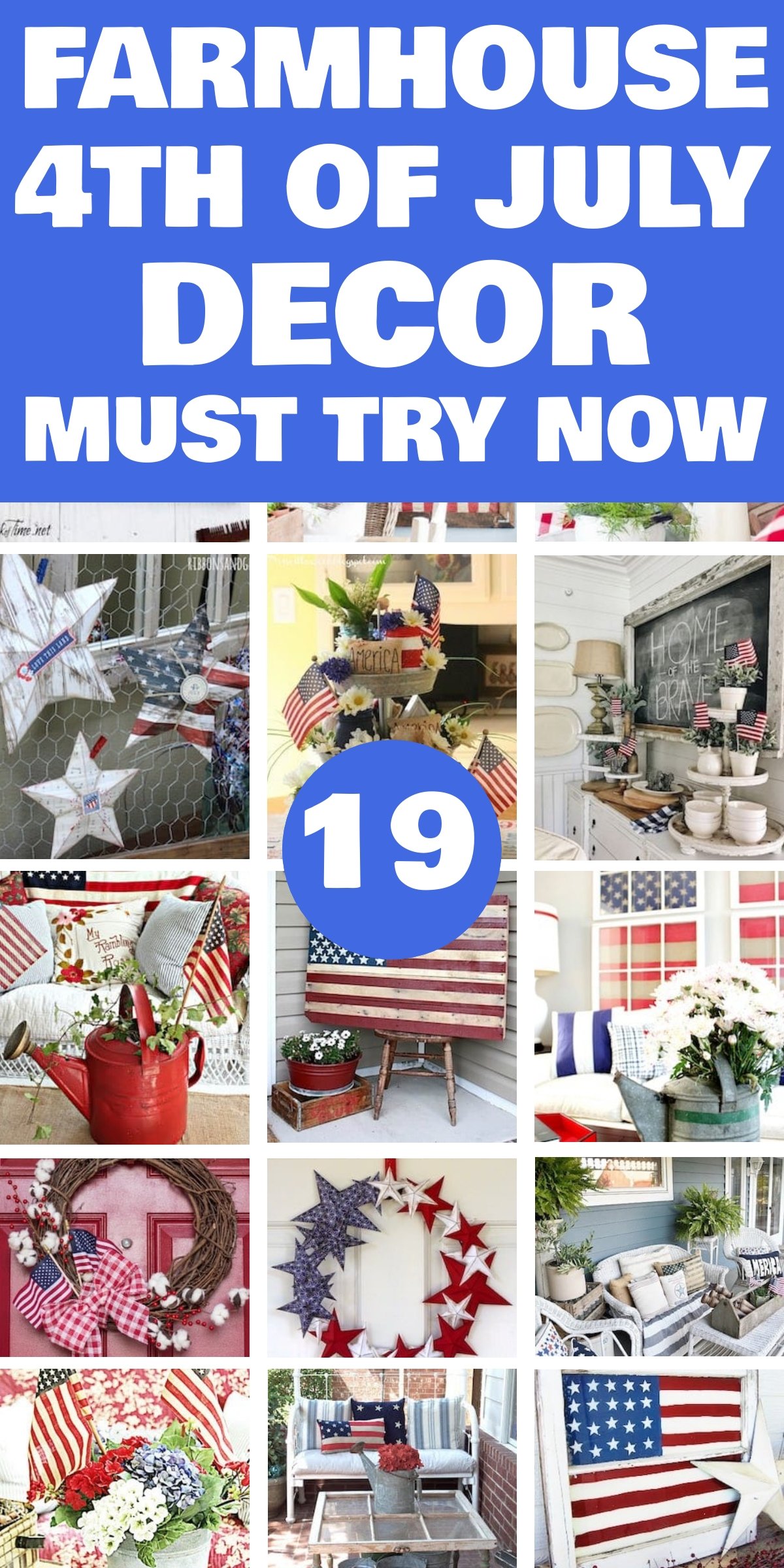 19 Charming Farmhouse 4th of July Decorations
