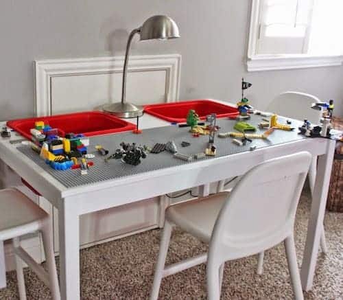lego table with built in bins for storage