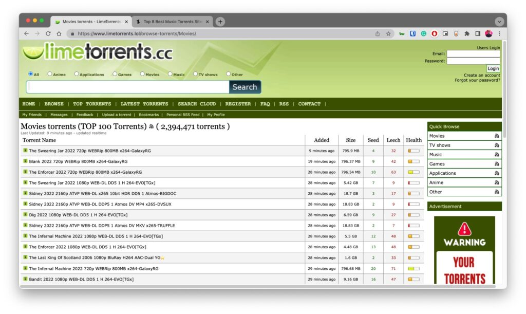 LimeTorrents Proxy List 13